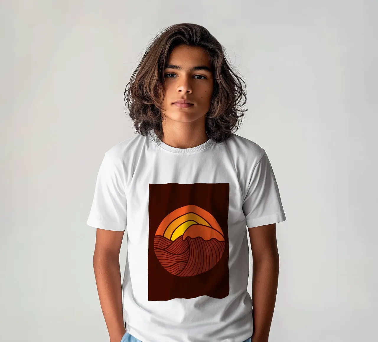Sunset Circle t-shirt bambini da James M Coyle
