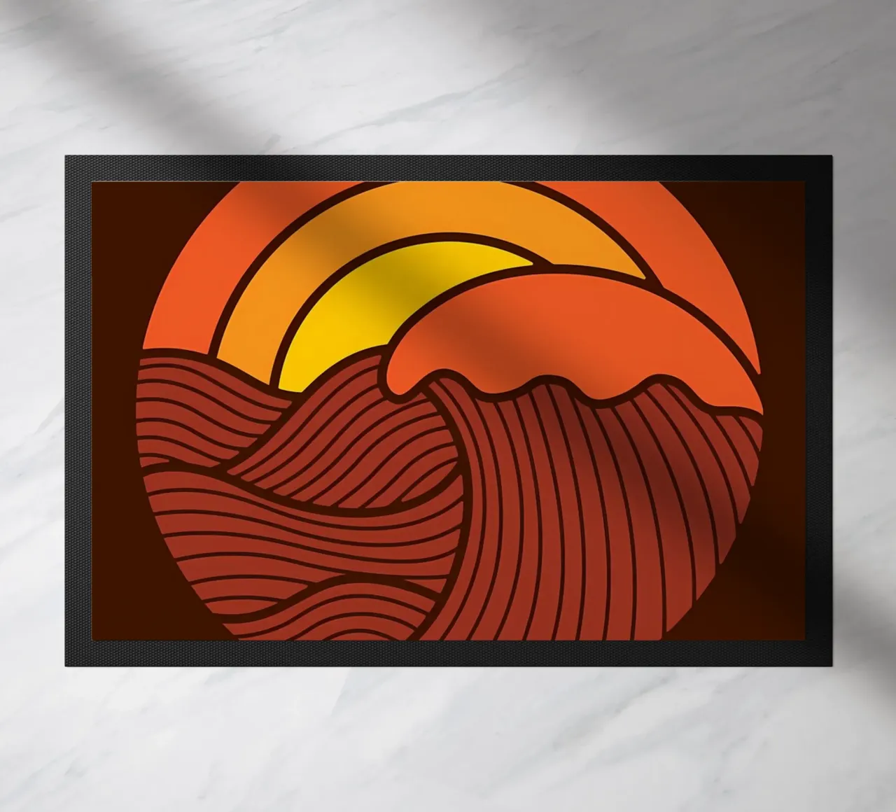 Sunset Circle doormat by James M Coyle