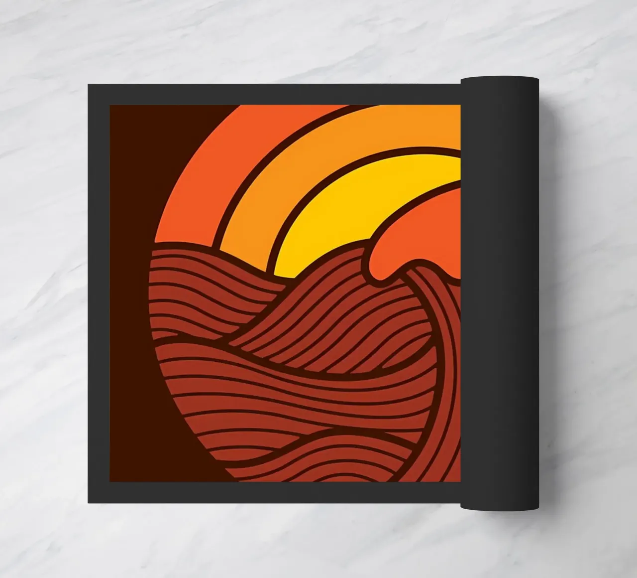 Sunset Circle doormat by James M Coyle