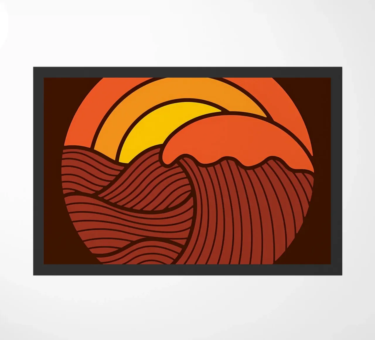 Sunset Circle doormat by James M Coyle