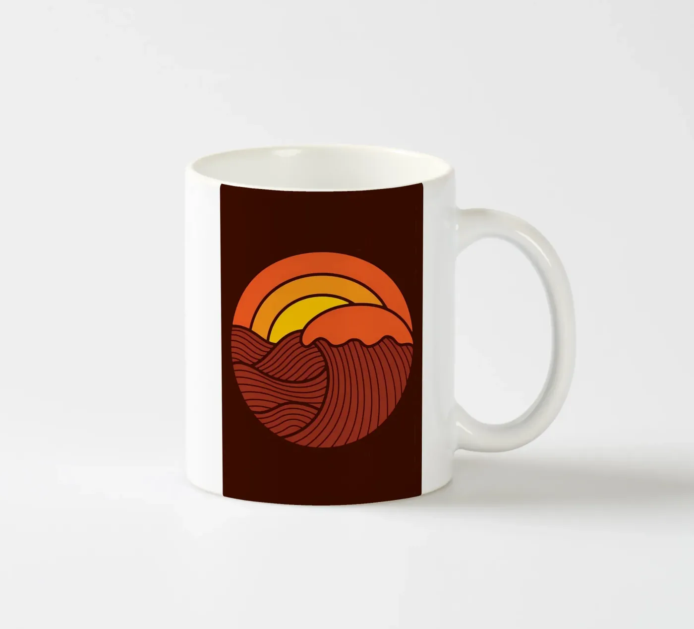 Sunset Circle ceramic mug by James M Coyle