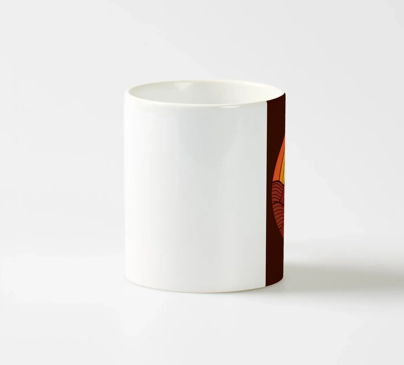 Sunset Circle ceramic mug by James M Coyle