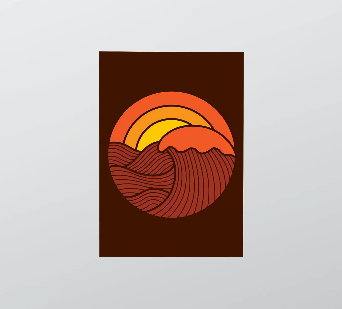 Sunset Circle sticker by James M Coyle