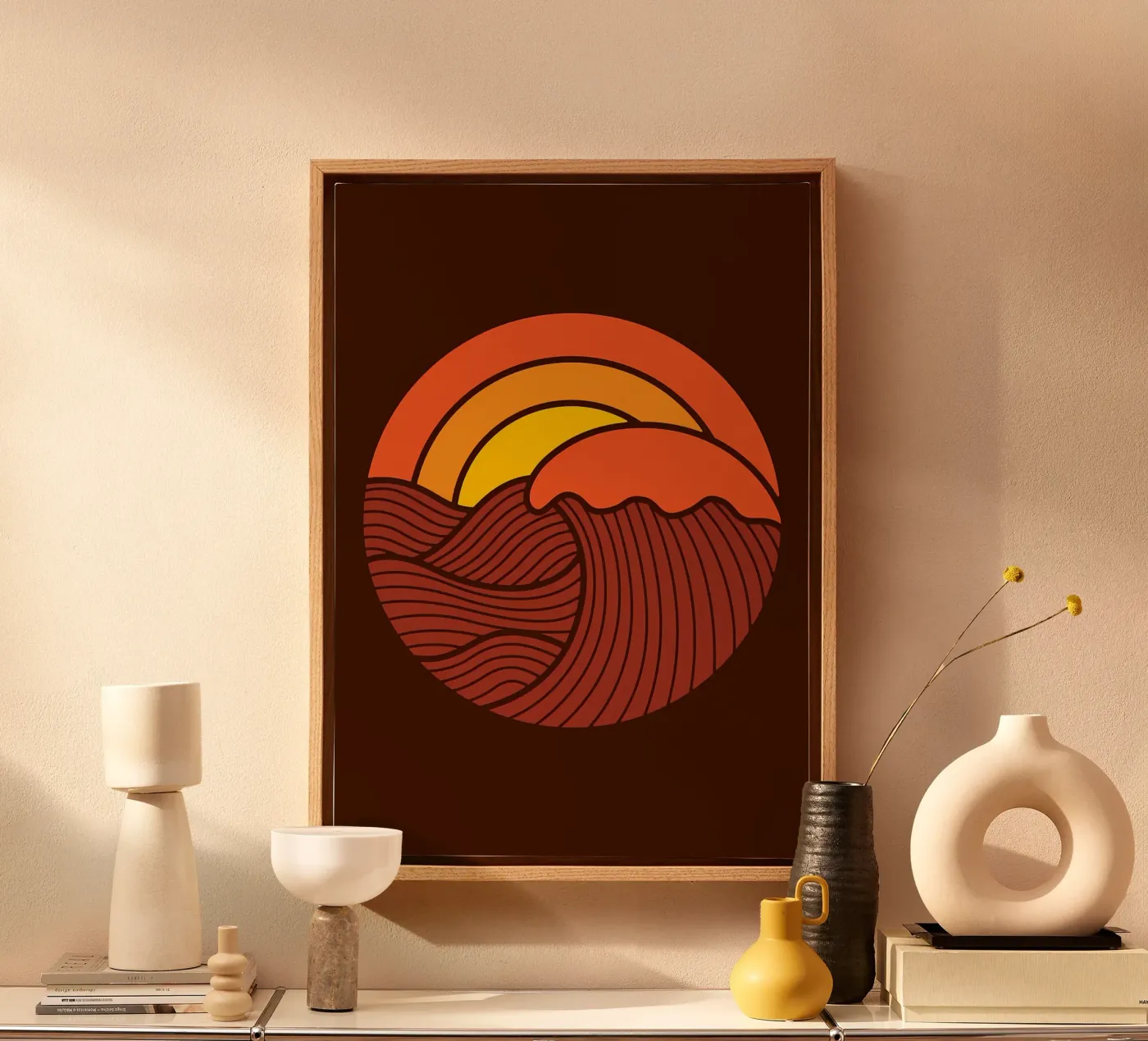 Sunset Circle canvas van James M Coyle