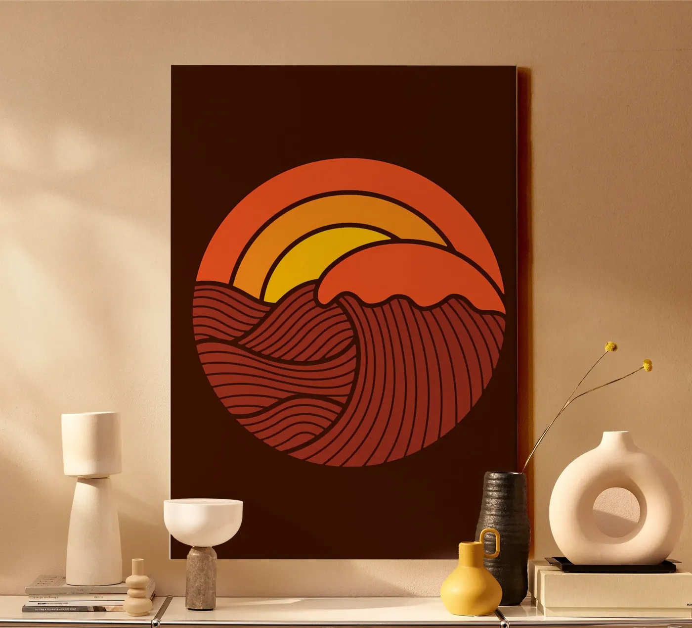 Sunset Circle canvas van James M Coyle