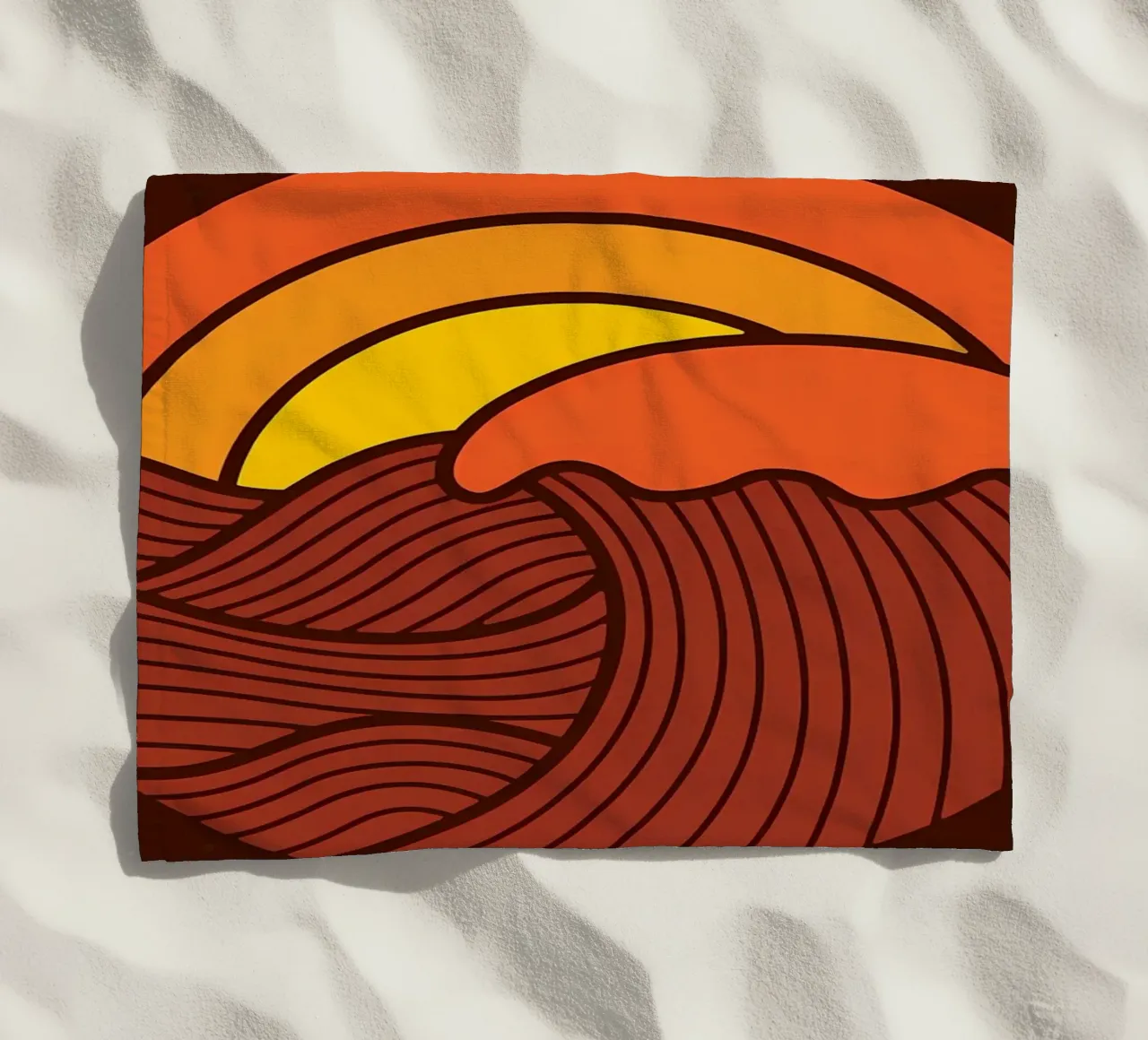 Sunset Circle beach towel by James M Coyle