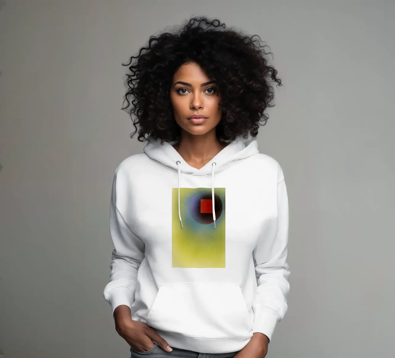 Kandinsky - Square in a Circle felpa con cappuccio da ARTOTHEK