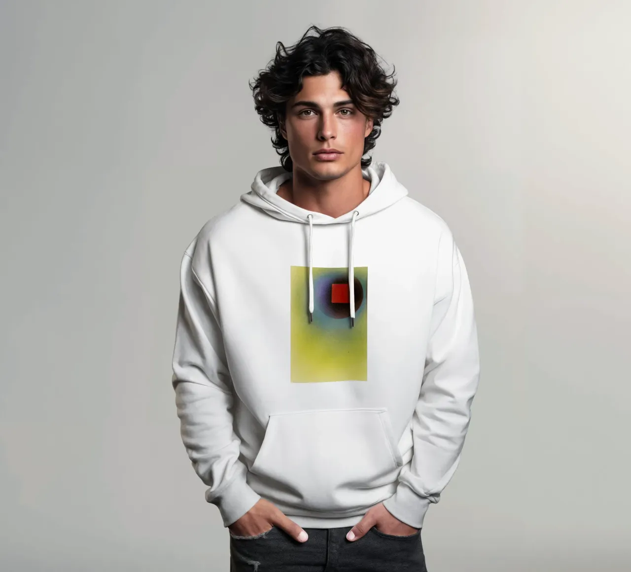 Kandinsky - Square in a Circle felpa con cappuccio da ARTOTHEK