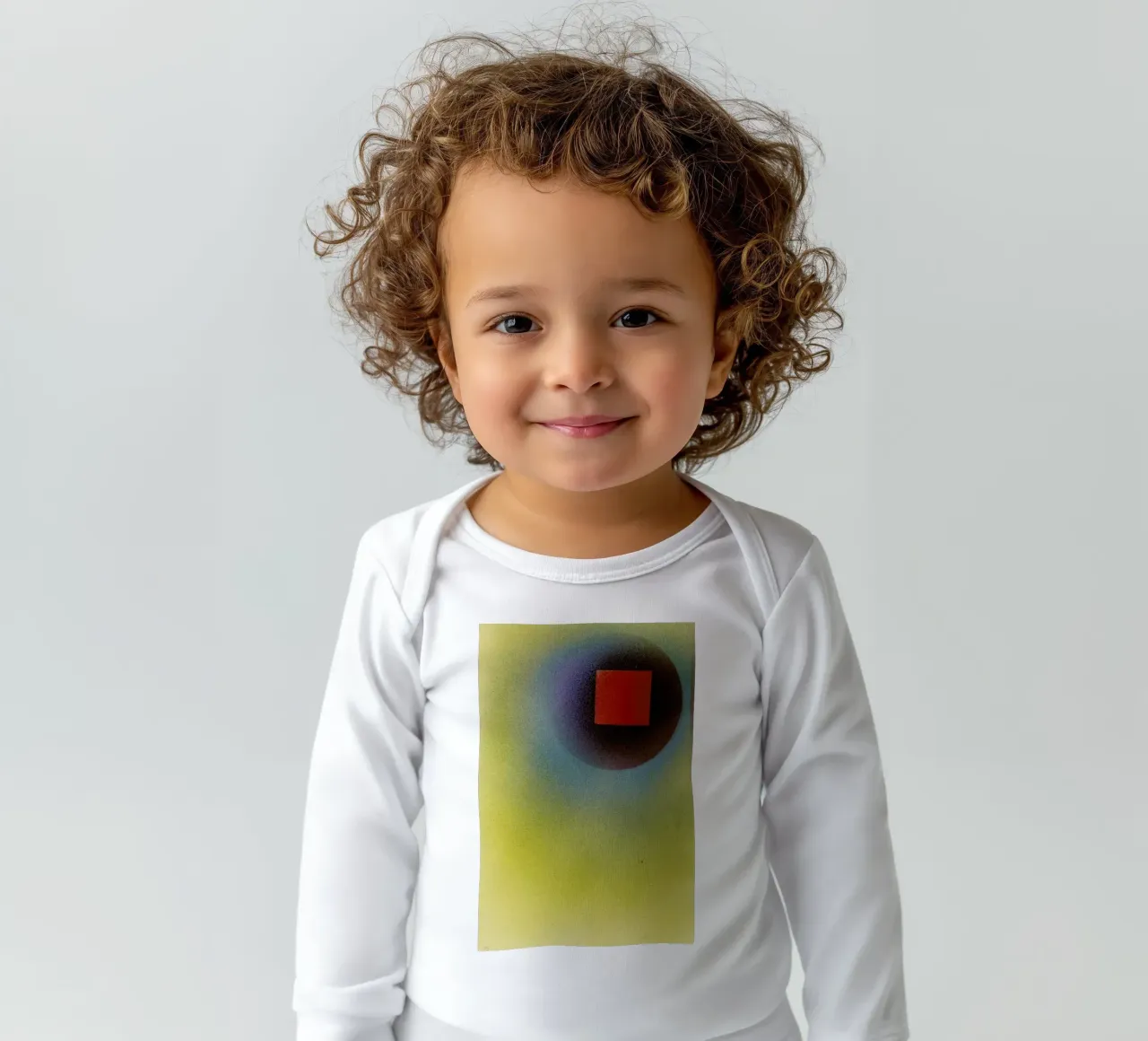 Kandinsky - Square in a Circle body neonato maniche lunghe da ARTOTHEK