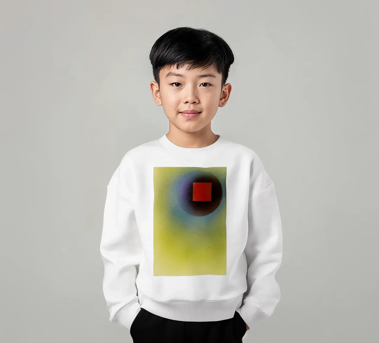Kandinsky - Square in a Circle felpa bambino da ARTOTHEK