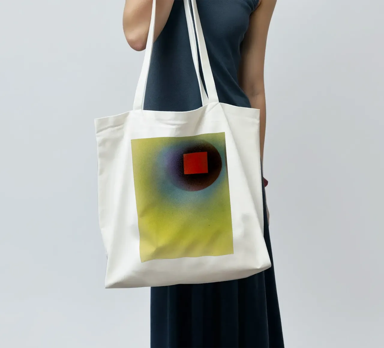 Kandinsky - Square in a Circle borsa in juta da ARTOTHEK