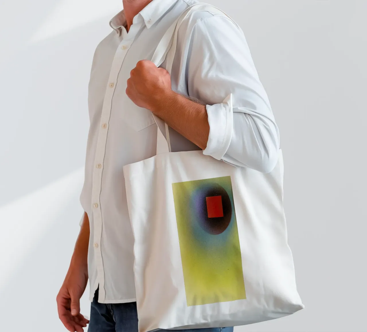 Kandinsky - Square in a Circle borsa in juta da ARTOTHEK