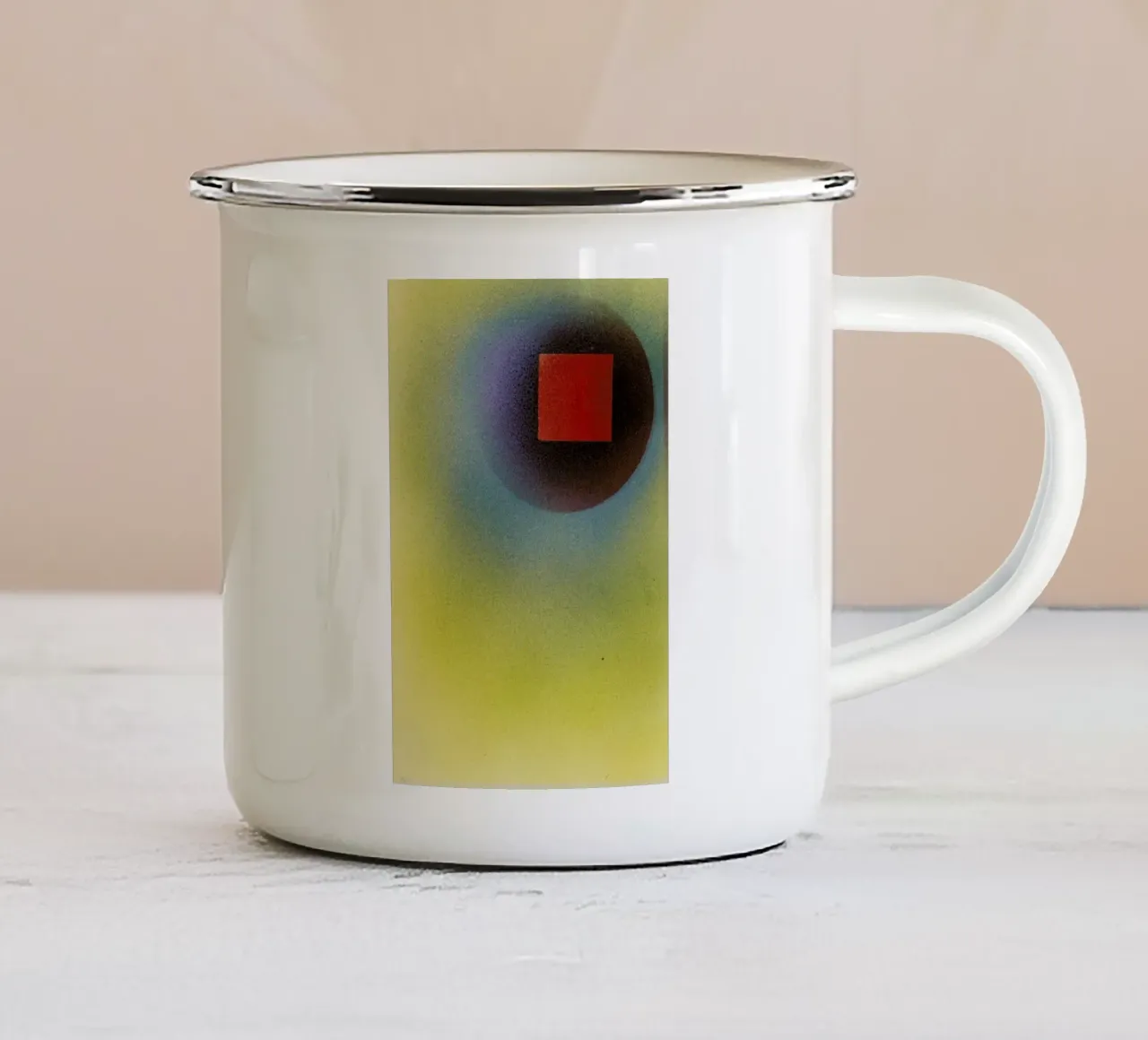 Kandinsky - Square in a Circle tazza in smalto da ARTOTHEK