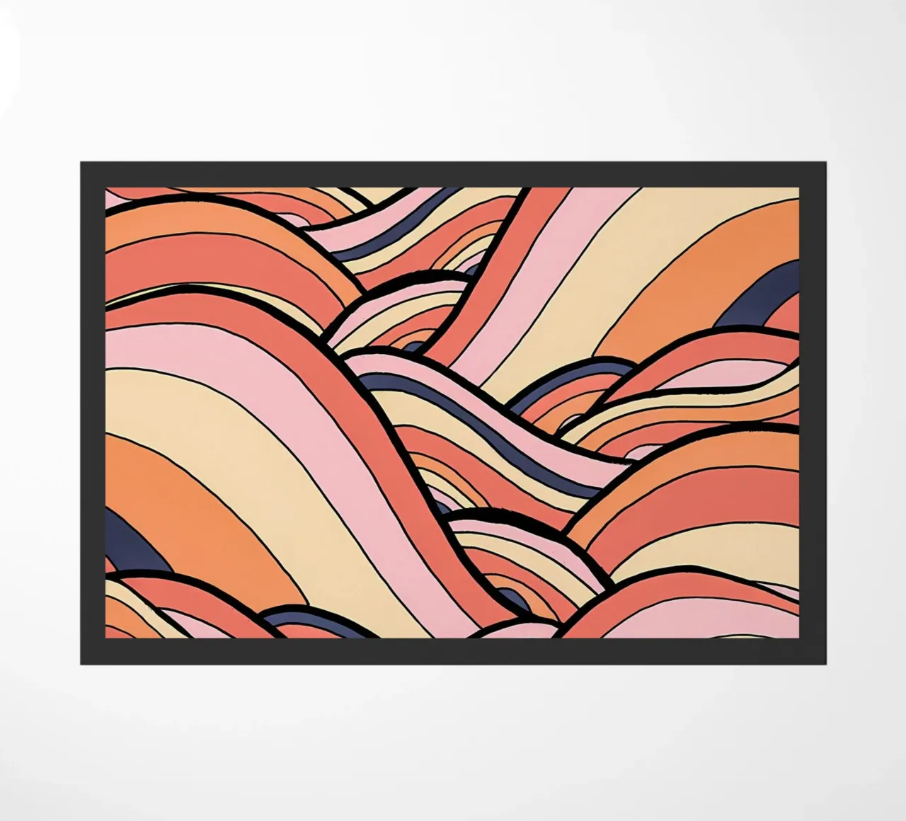 Hot spring waves doormat by James M Coyle