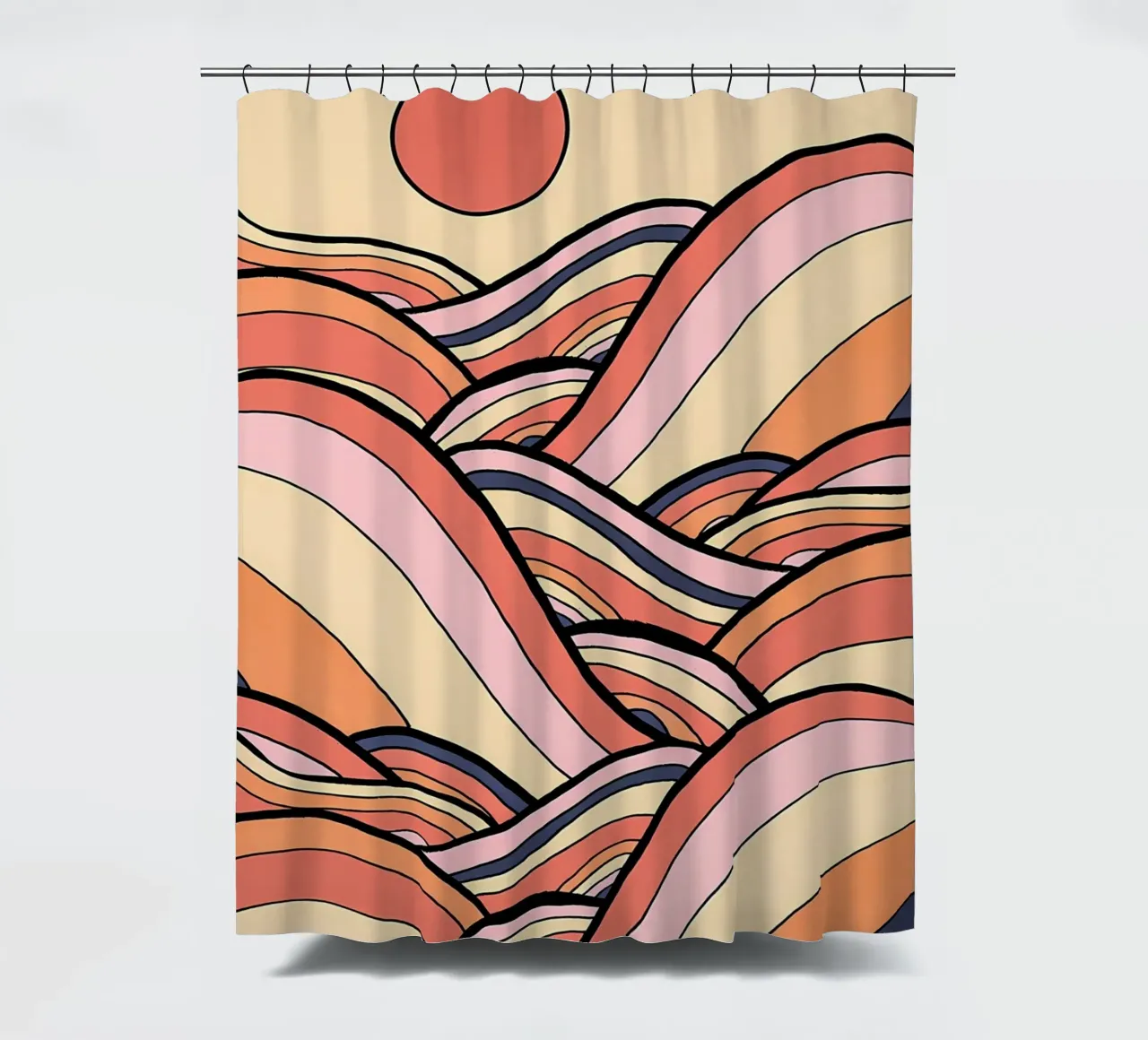 Vagues de la source chaude rideau de douche de James M Coyle