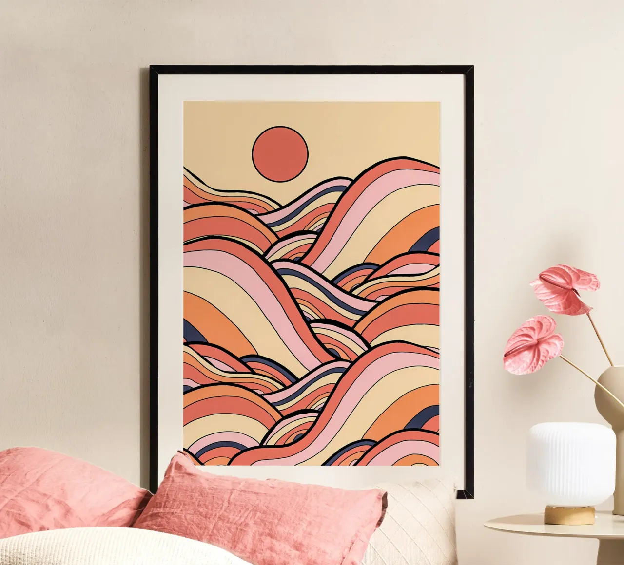 Hot spring waves poster by James M Coyle