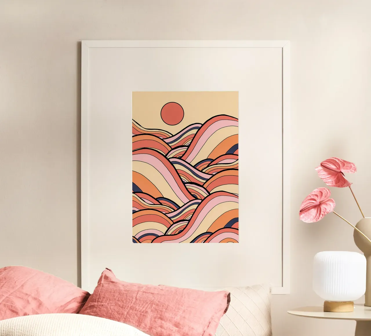 Hot spring waves poster by James M Coyle