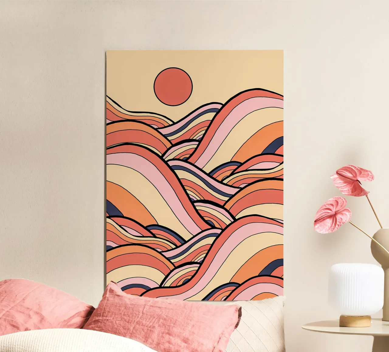 Hot spring waves poster by James M Coyle