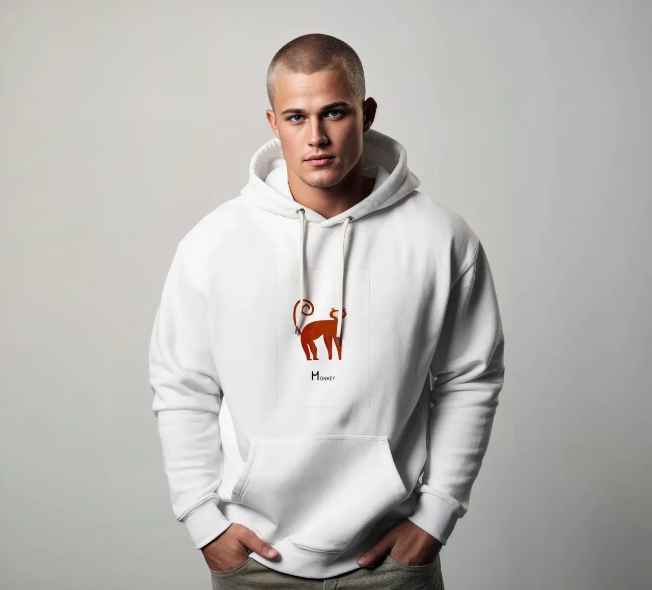 Monkey felpa con cappuccio da Little Flourishes