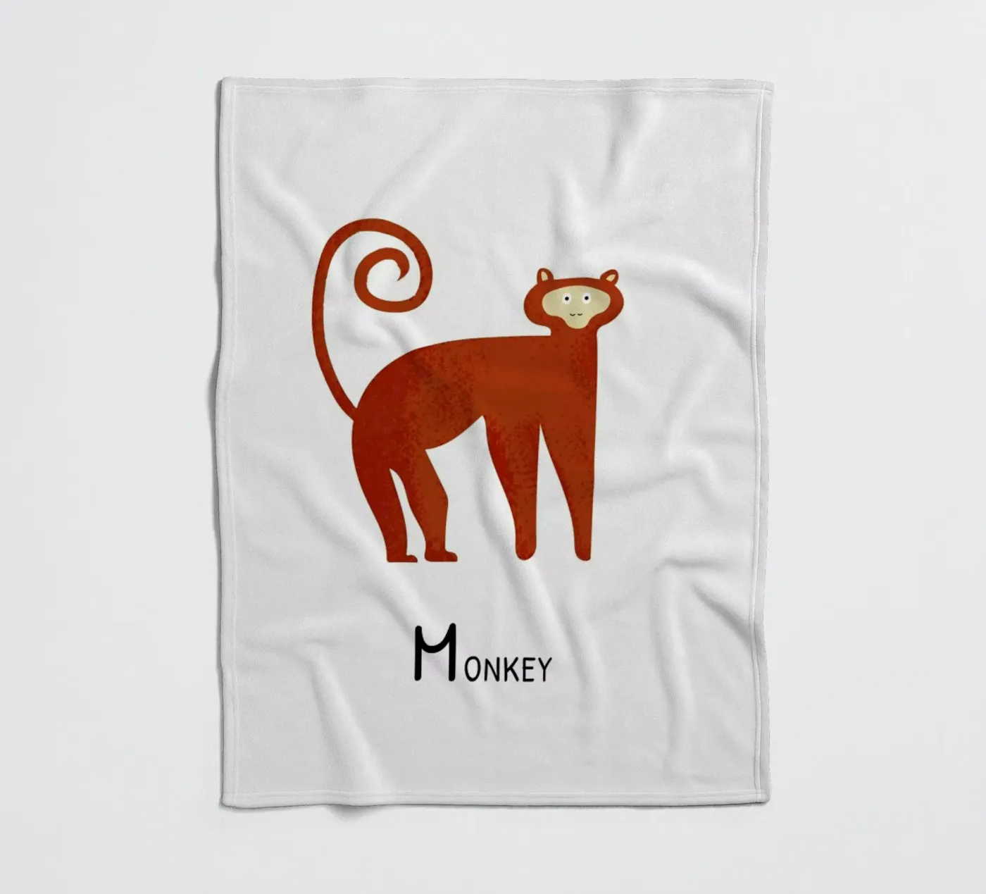 Monkey fleecedeken van Little Flourishes
