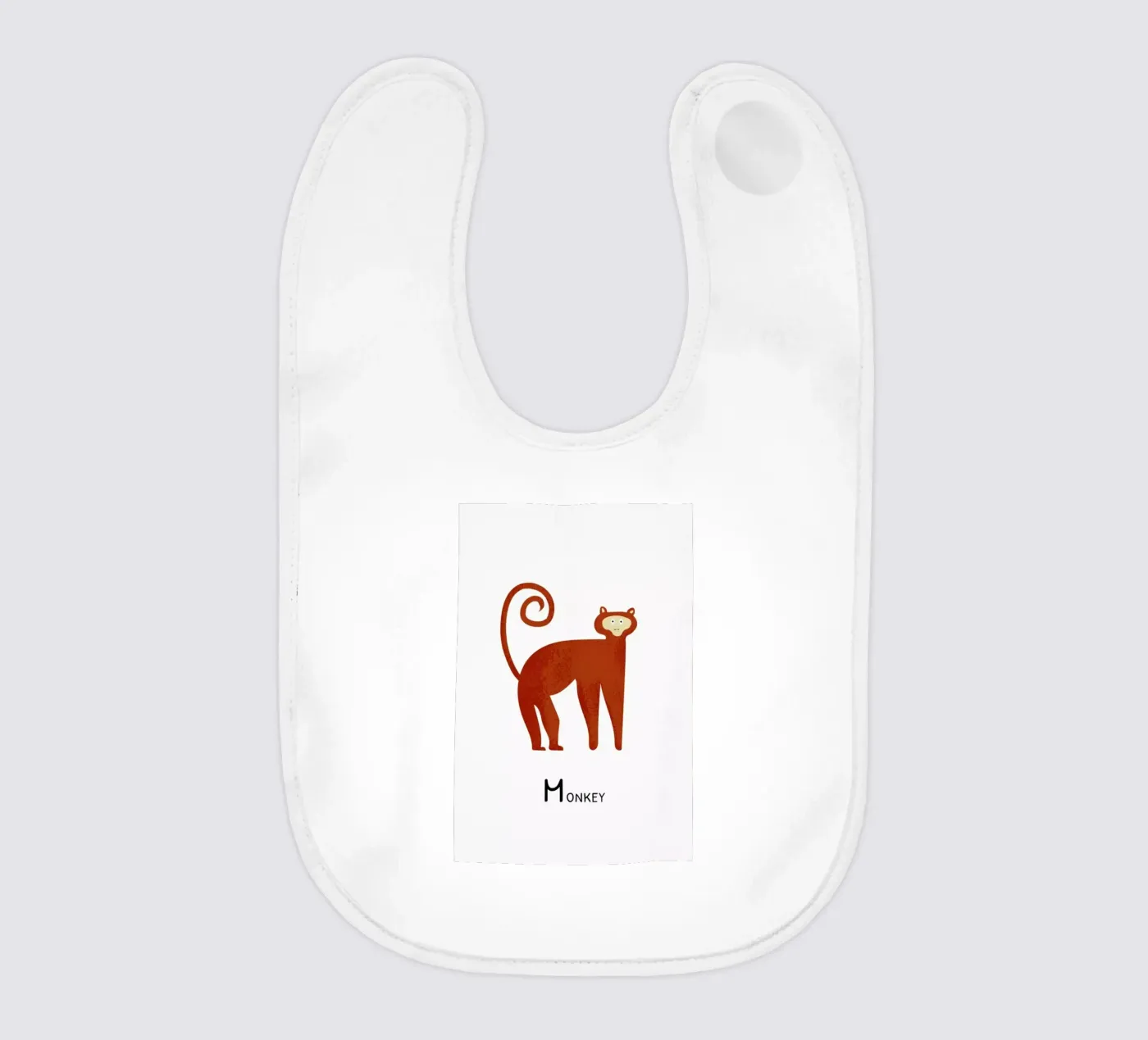 Monkey baby bib by Little Flourishes