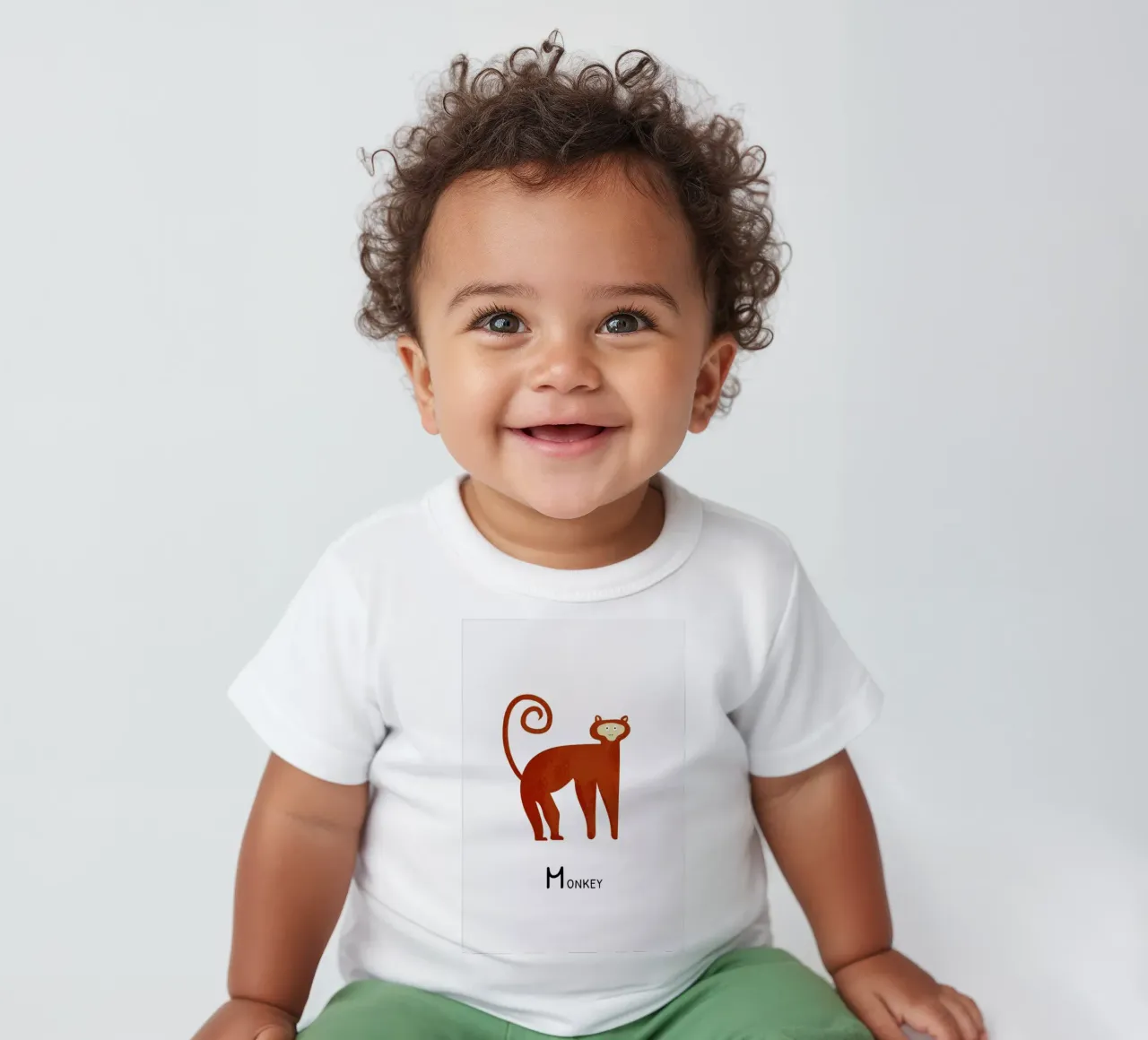 Monkey maglietta neonato da Little Flourishes