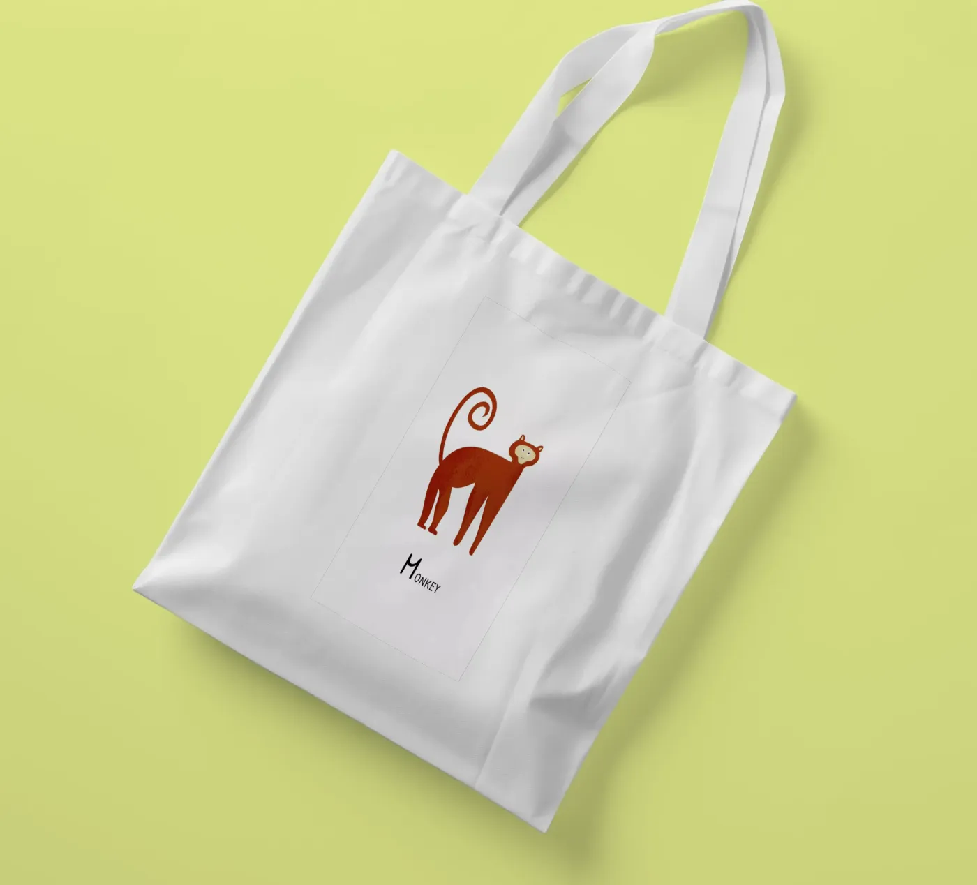 Monkey tote bag by Little Flourishes