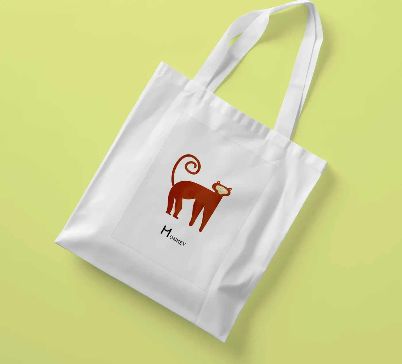 Monkey tote bag by Little Flourishes
