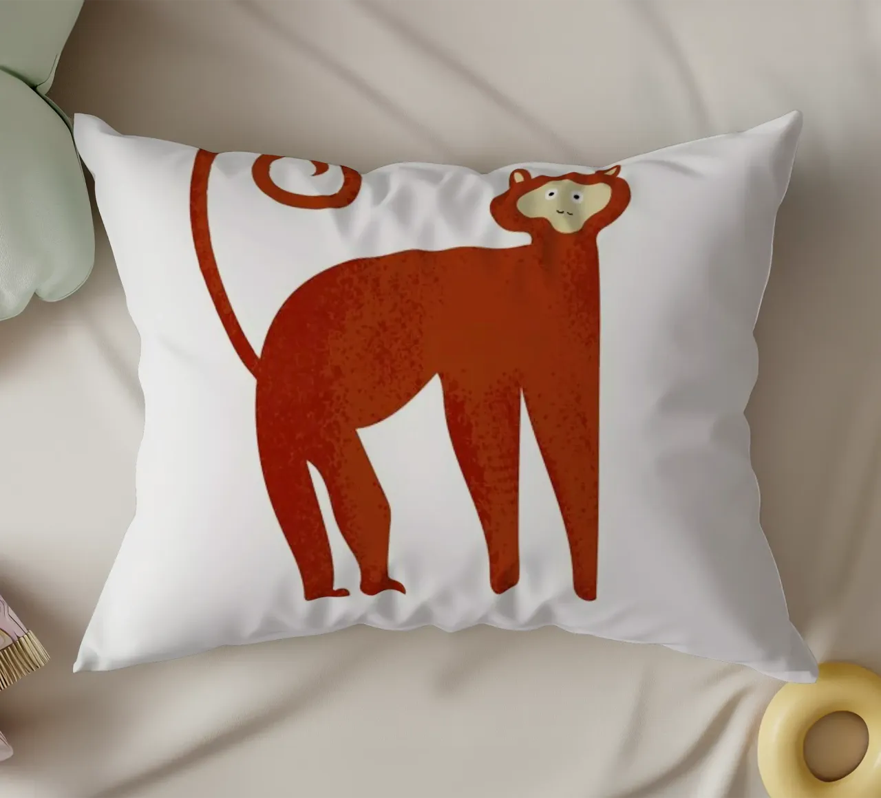 Monkey cuscino da Little Flourishes