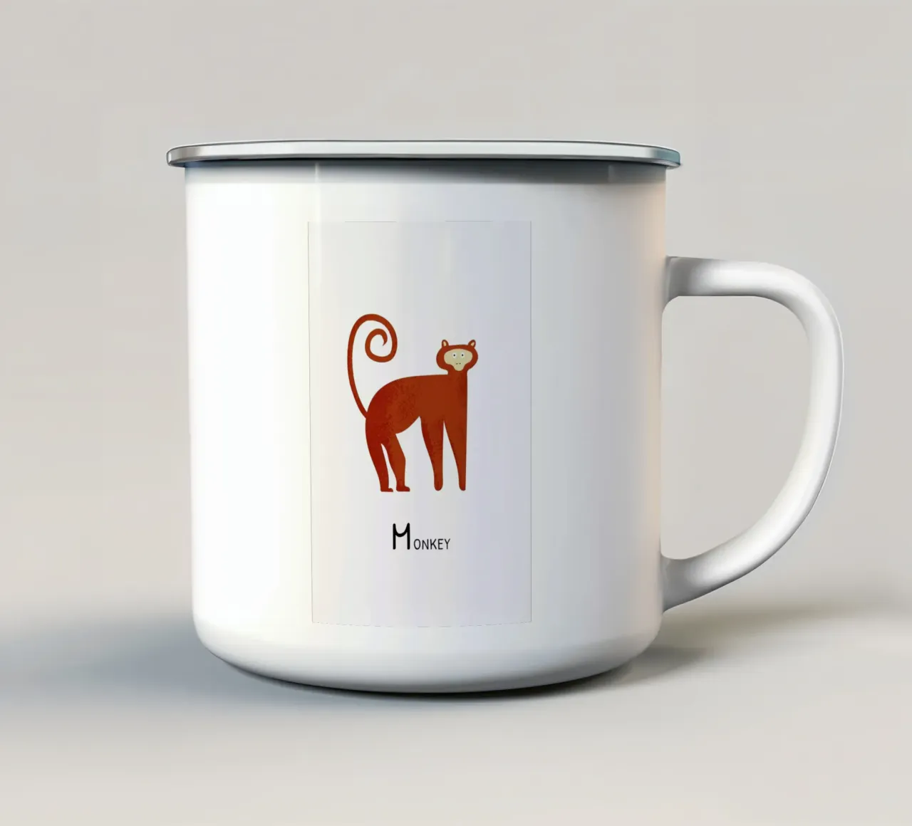 Monkey tazza in smalto da Little Flourishes