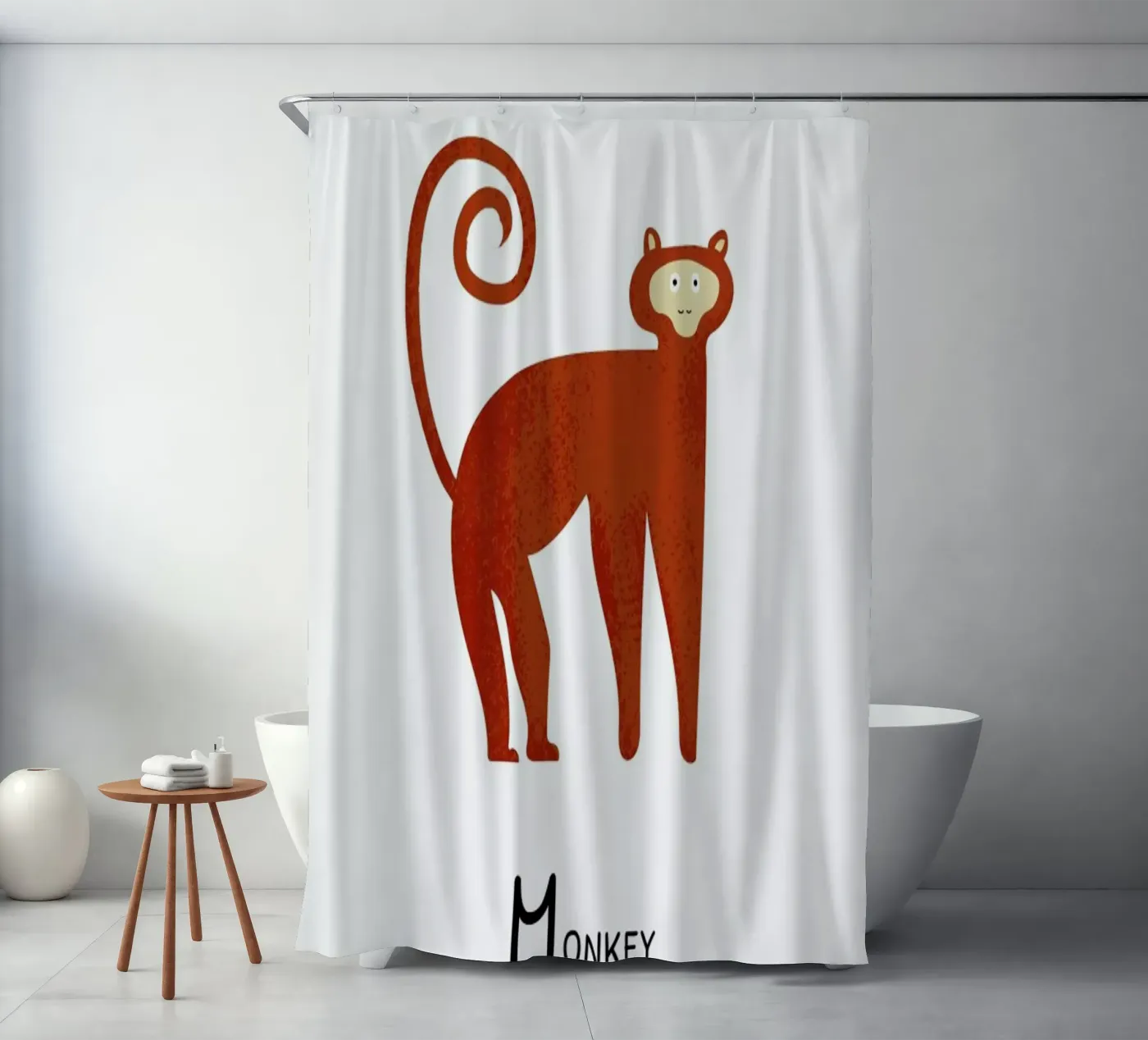 Monkey Duschvorhang von Little Flourishes