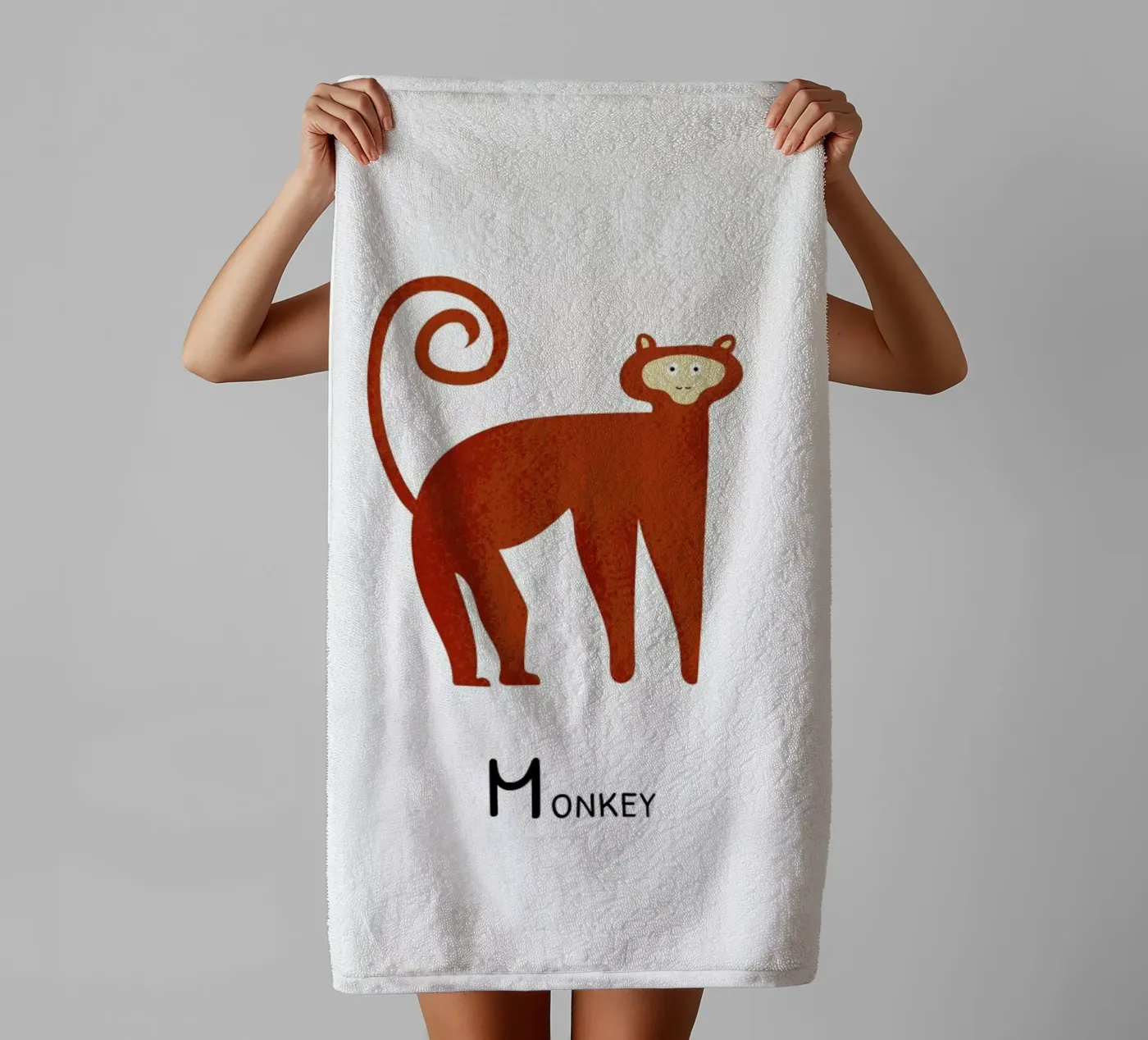 Monkey asciugamano da bagno da Little Flourishes