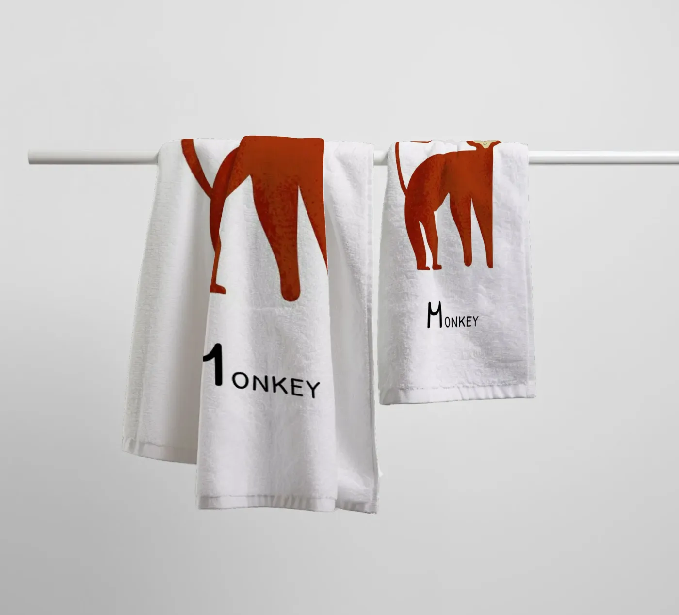 Monkey badhanddoek van Little Flourishes