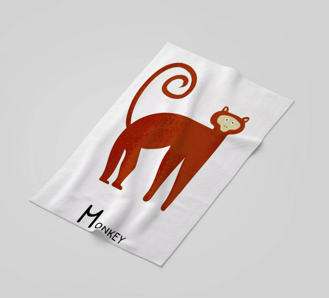 Monkey strandhanddoek van Little Flourishes