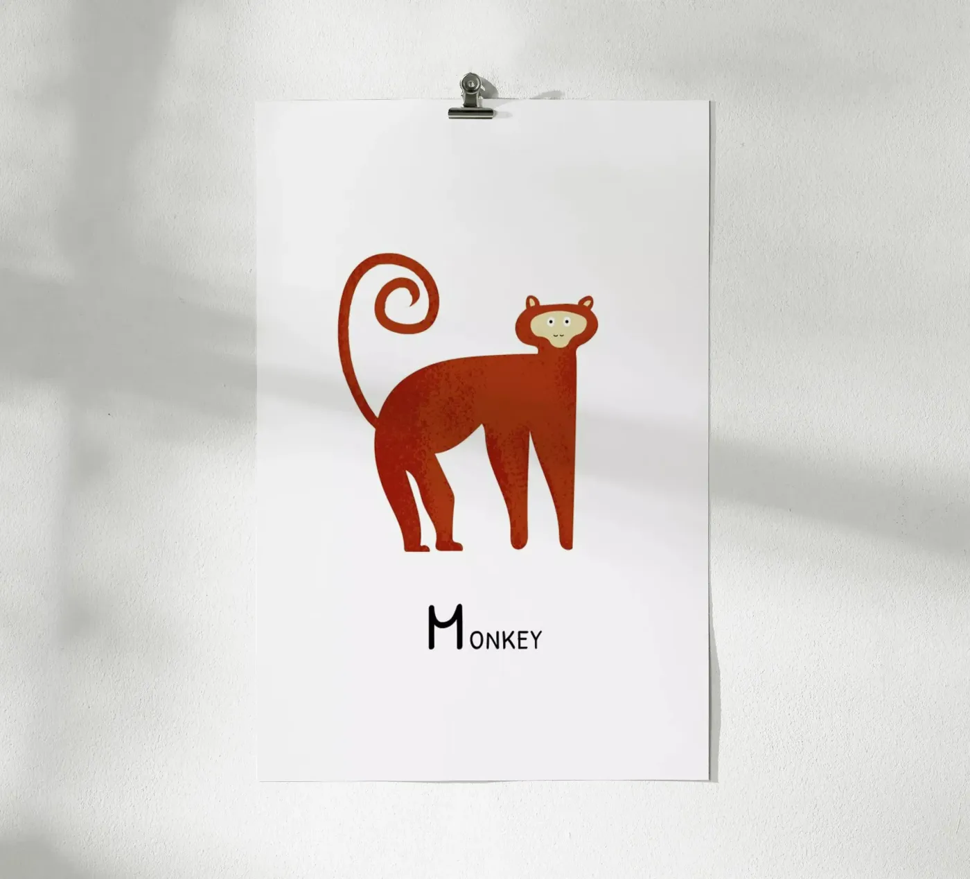 Monkey Poster von Little Flourishes