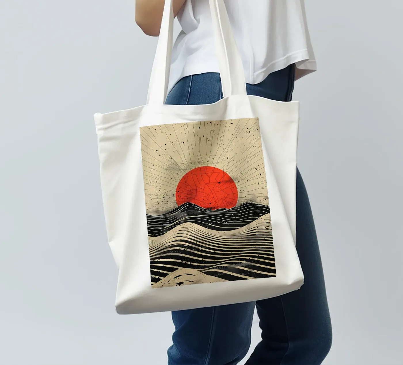 Scarlet Eclipse tote bag by James M Coyle