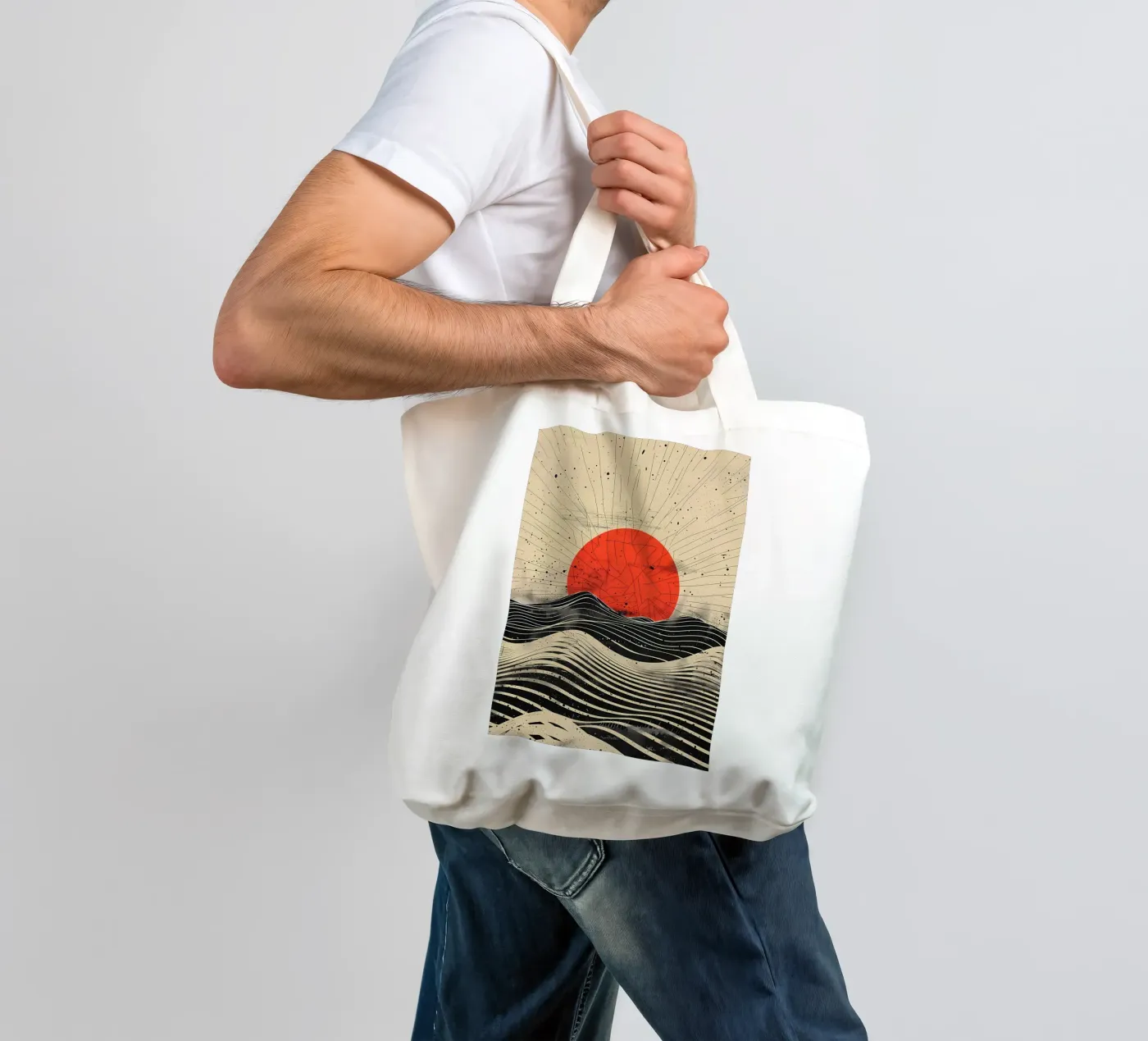 Scarlet Eclipse tote bag by James M Coyle