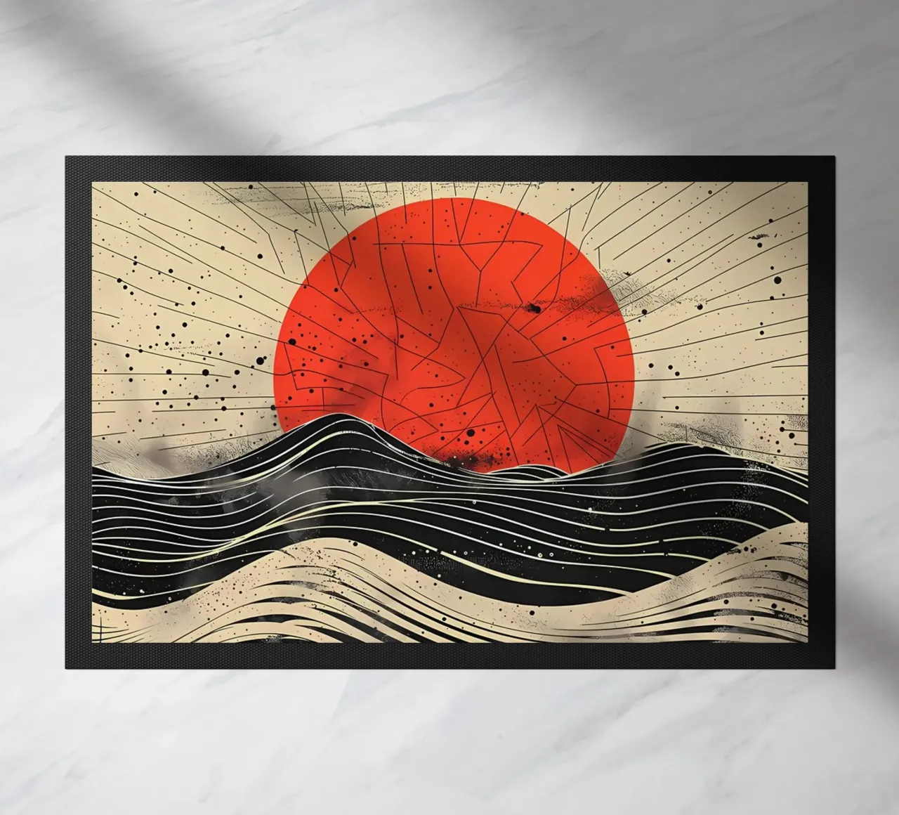 Scarlet Eclipse doormat by James M Coyle