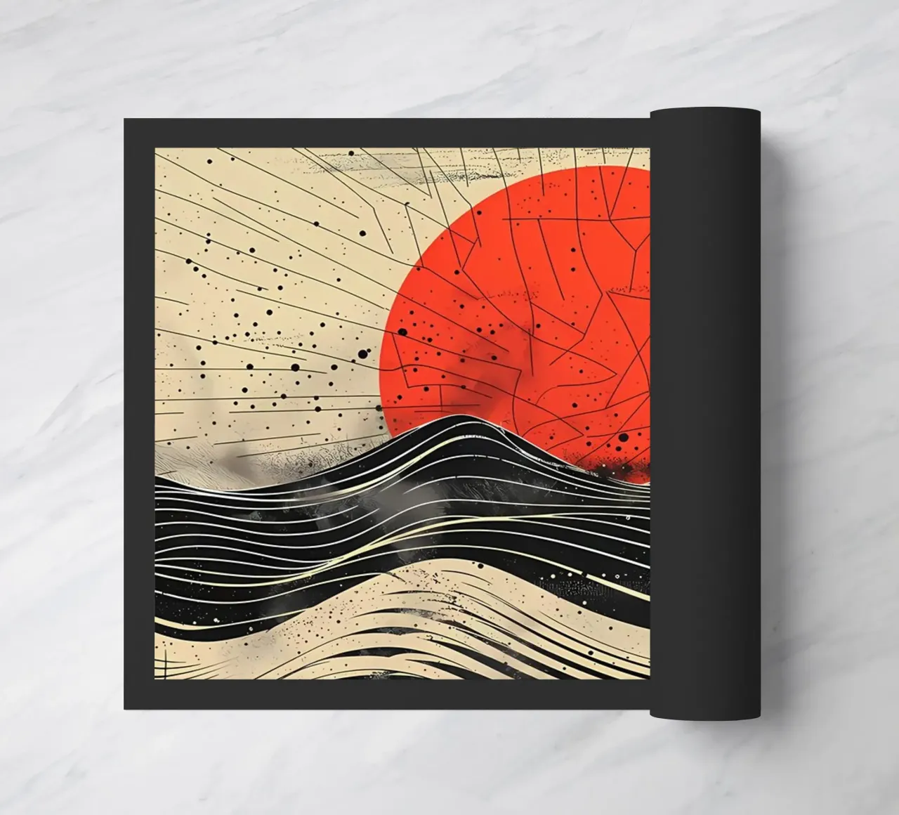 Scarlet Eclipse doormat by James M Coyle