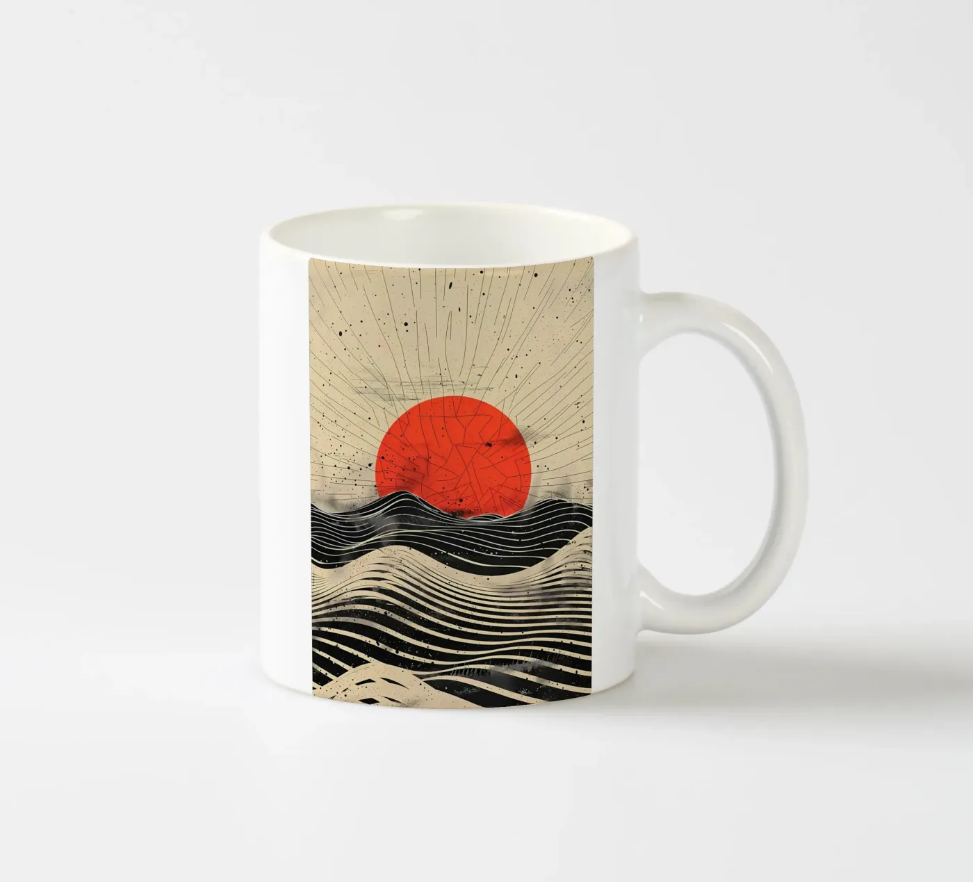 Scarlet Eclipse ceramic mug by James M Coyle