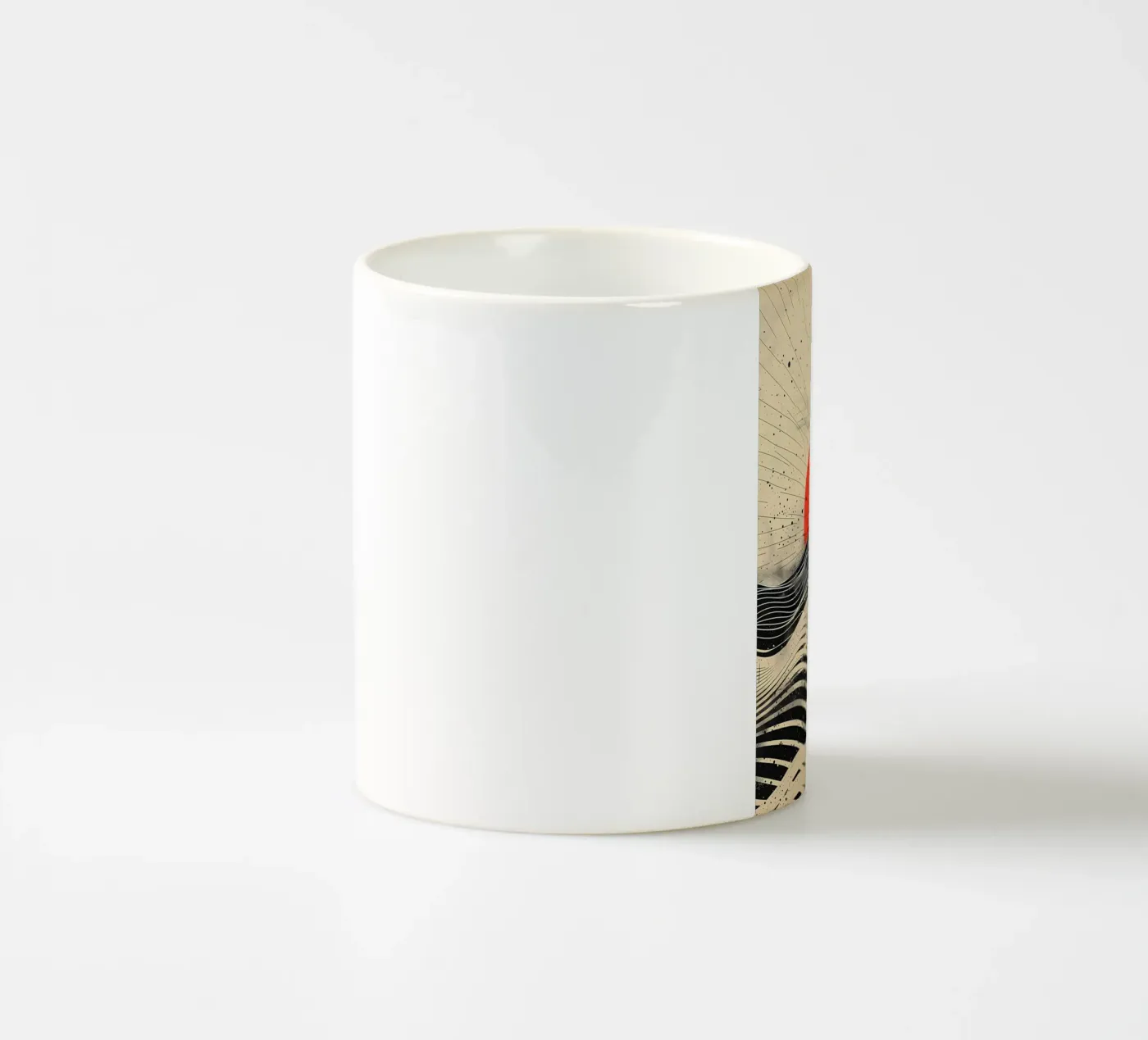 Scarlet Eclipse ceramic mug by James M Coyle