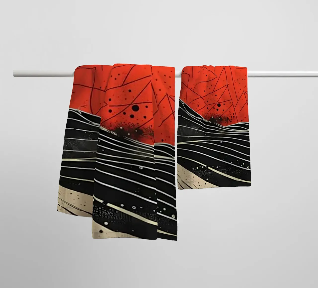 Scarlet Eclipse towel by James M Coyle