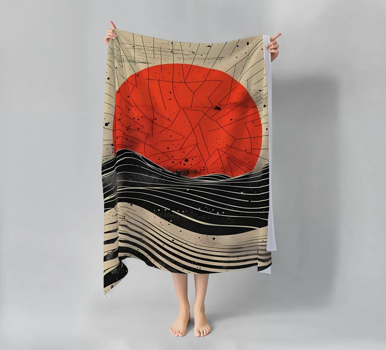 Scarlet Eclipse strandhanddoek van James M Coyle