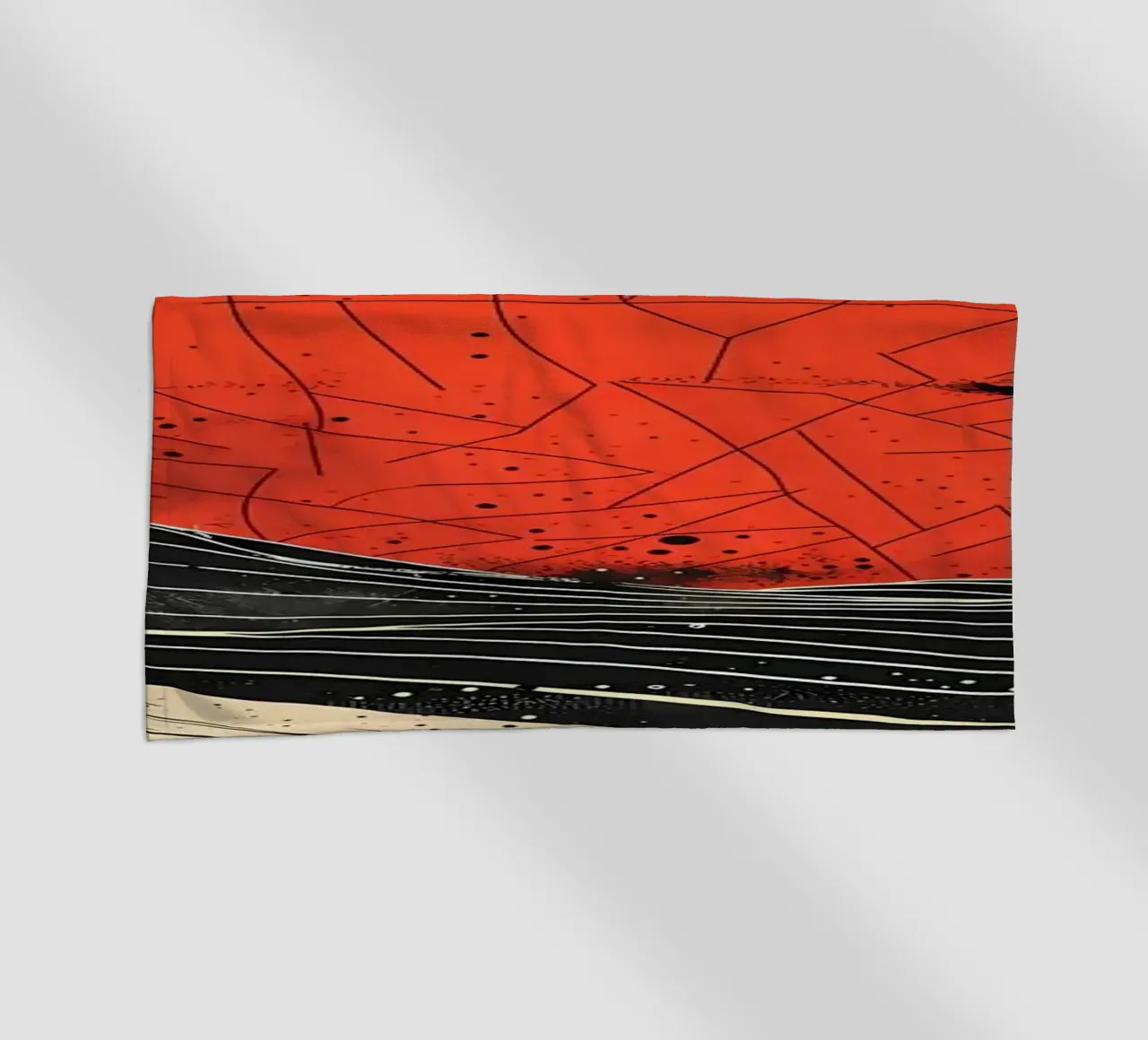 Scarlet Eclipse beach towel by James M Coyle