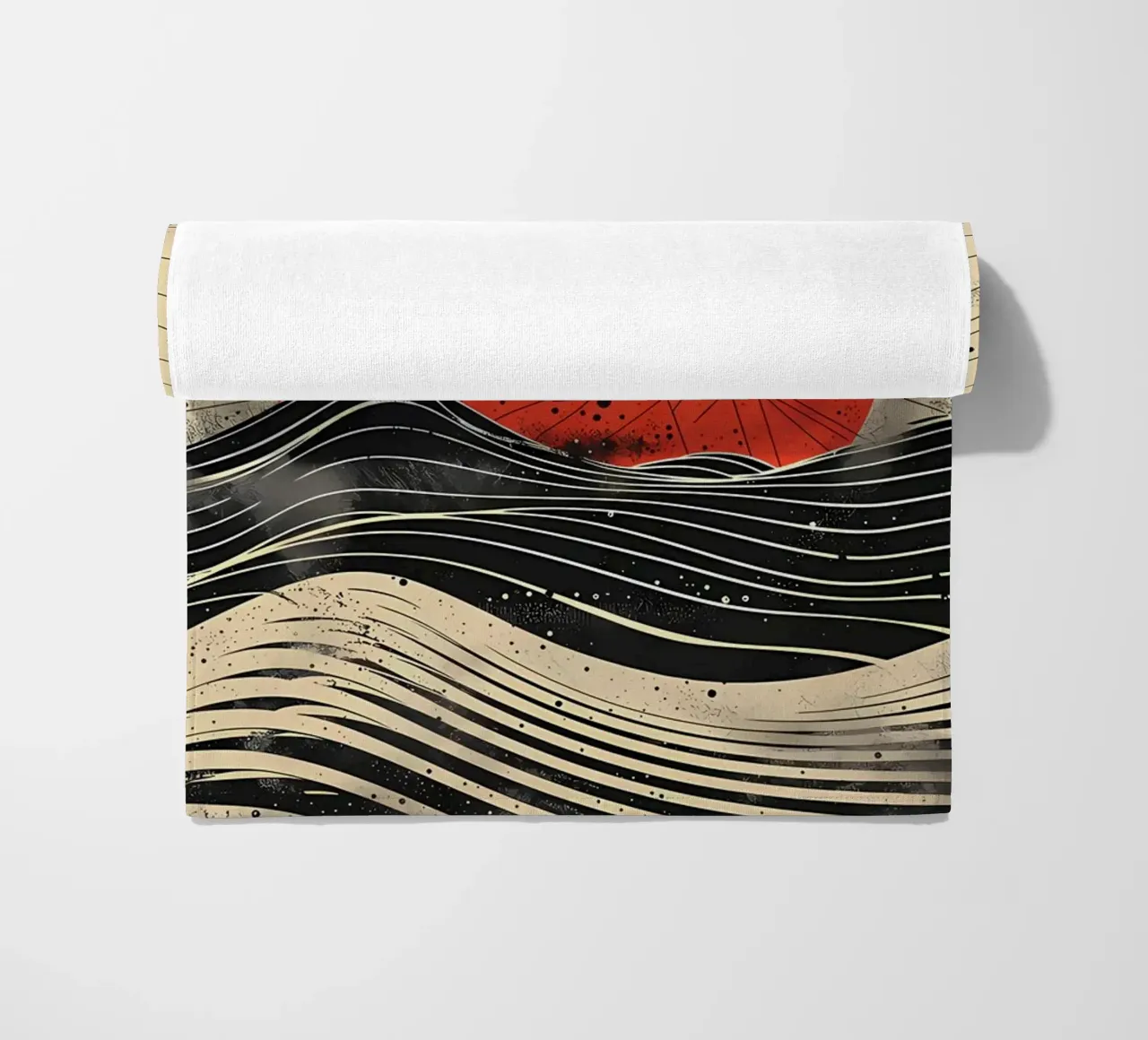 Scarlet Eclipse beach towel by James M Coyle