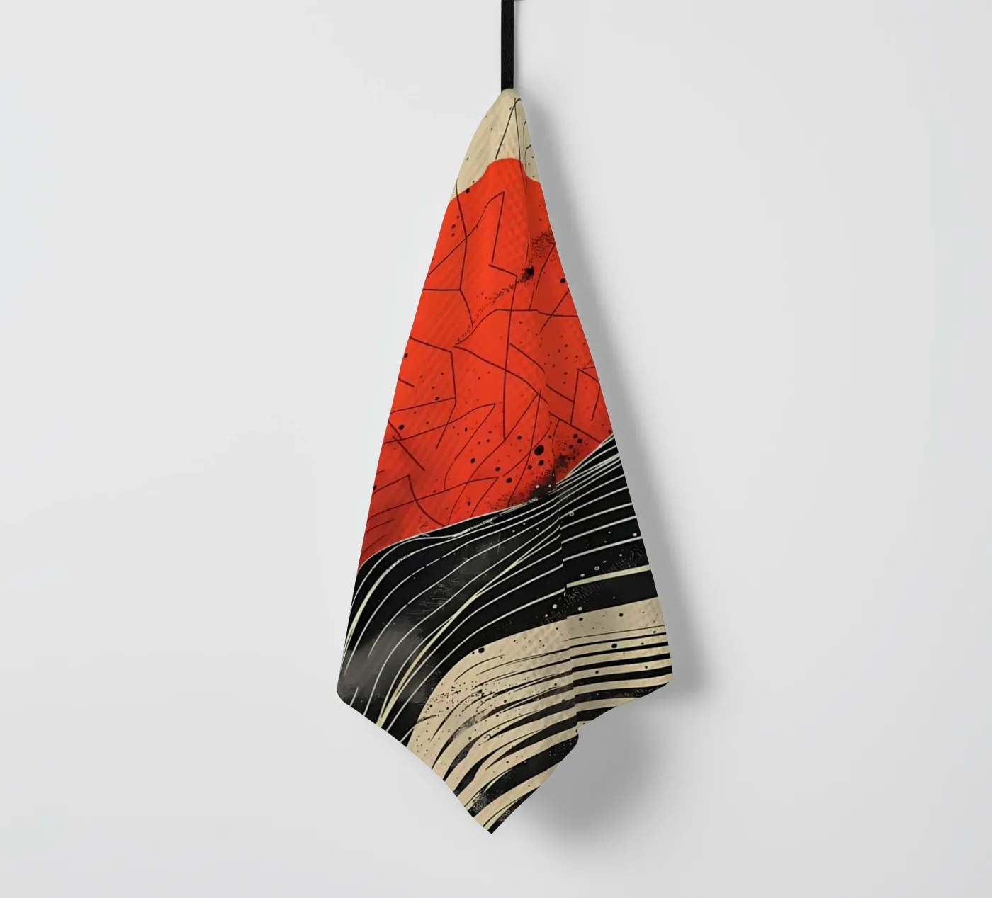 Scarlet Eclipse tea towel by James M Coyle