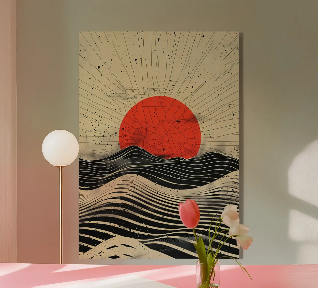 Scarlet Eclipse acrylic glass by James M Coyle
