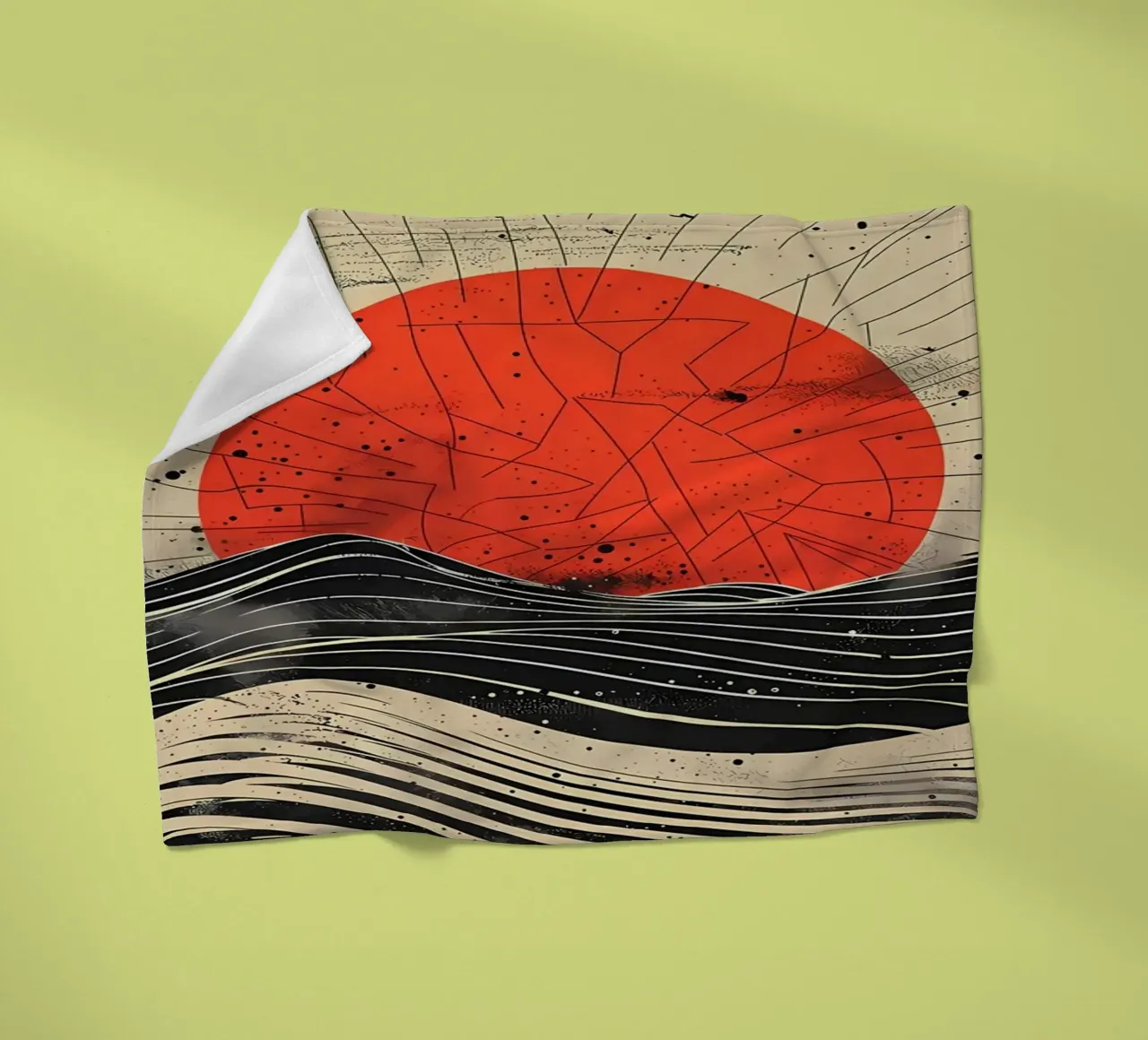 Scarlet Eclipse fleece blanket by James M Coyle