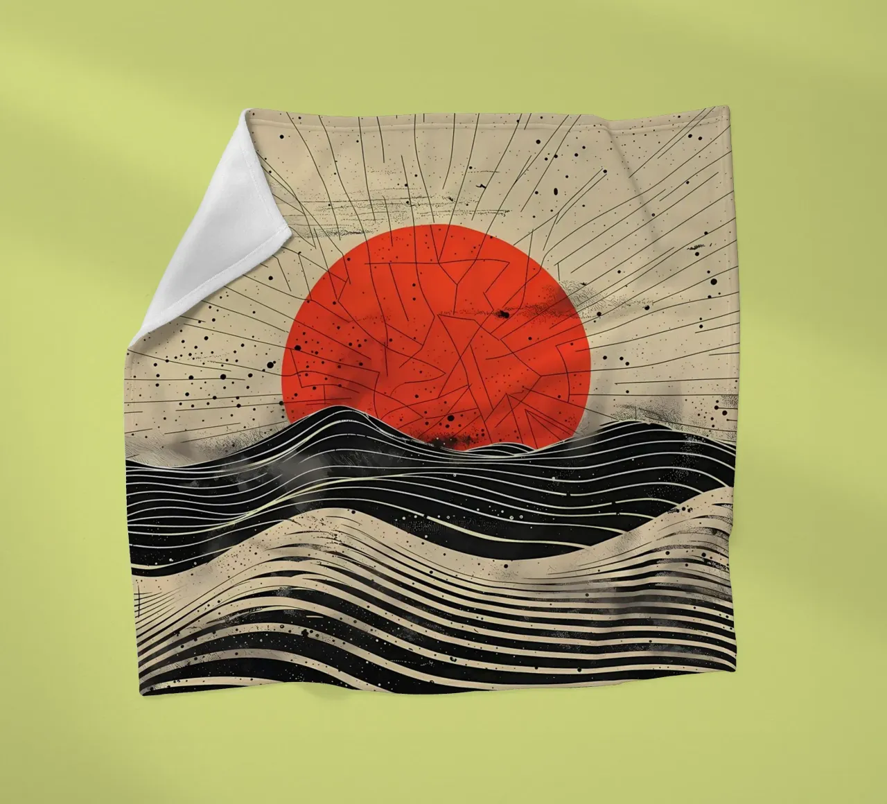 Scarlet Eclipse fleece blanket by James M Coyle