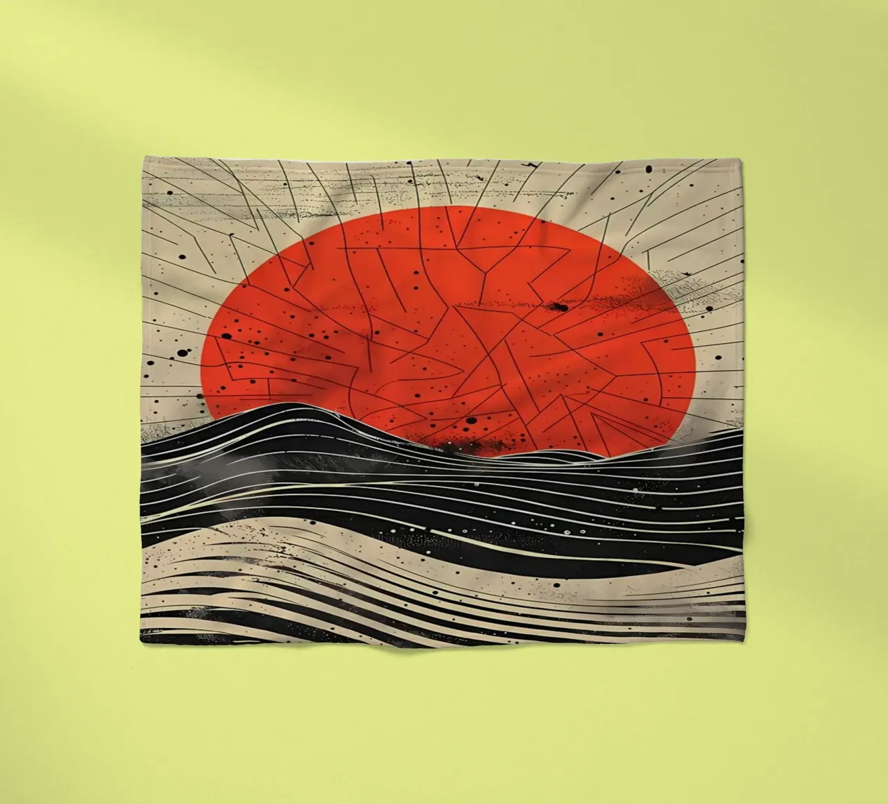 Scarlet Eclipse fleece blanket by James M Coyle